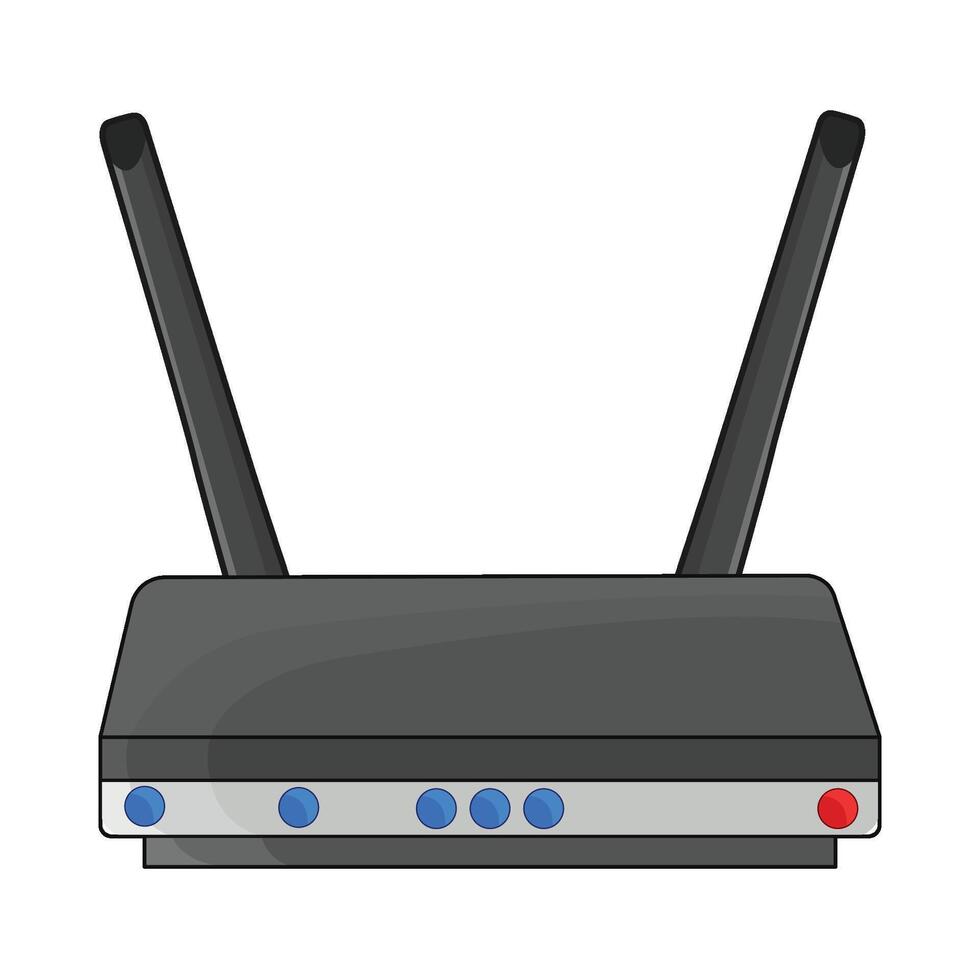 illustrazione di Wi-Fi router vettore