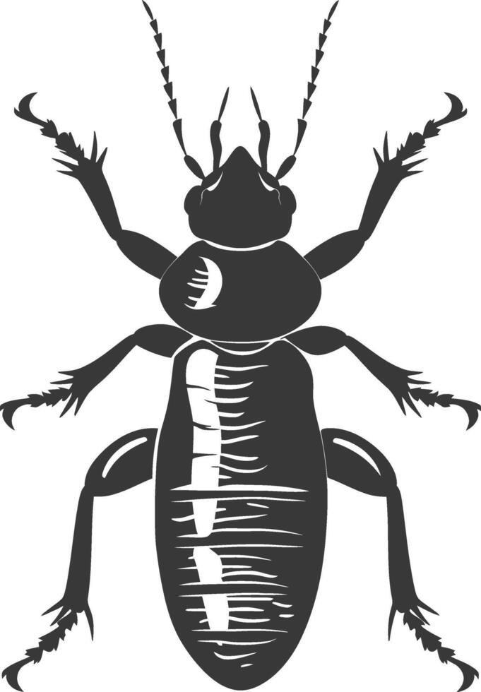 silhouette termite animale pieno corpo nero colore solo vettore