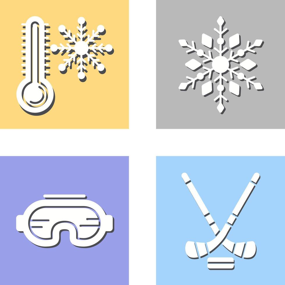 neve fiocco e freddo icona vettore