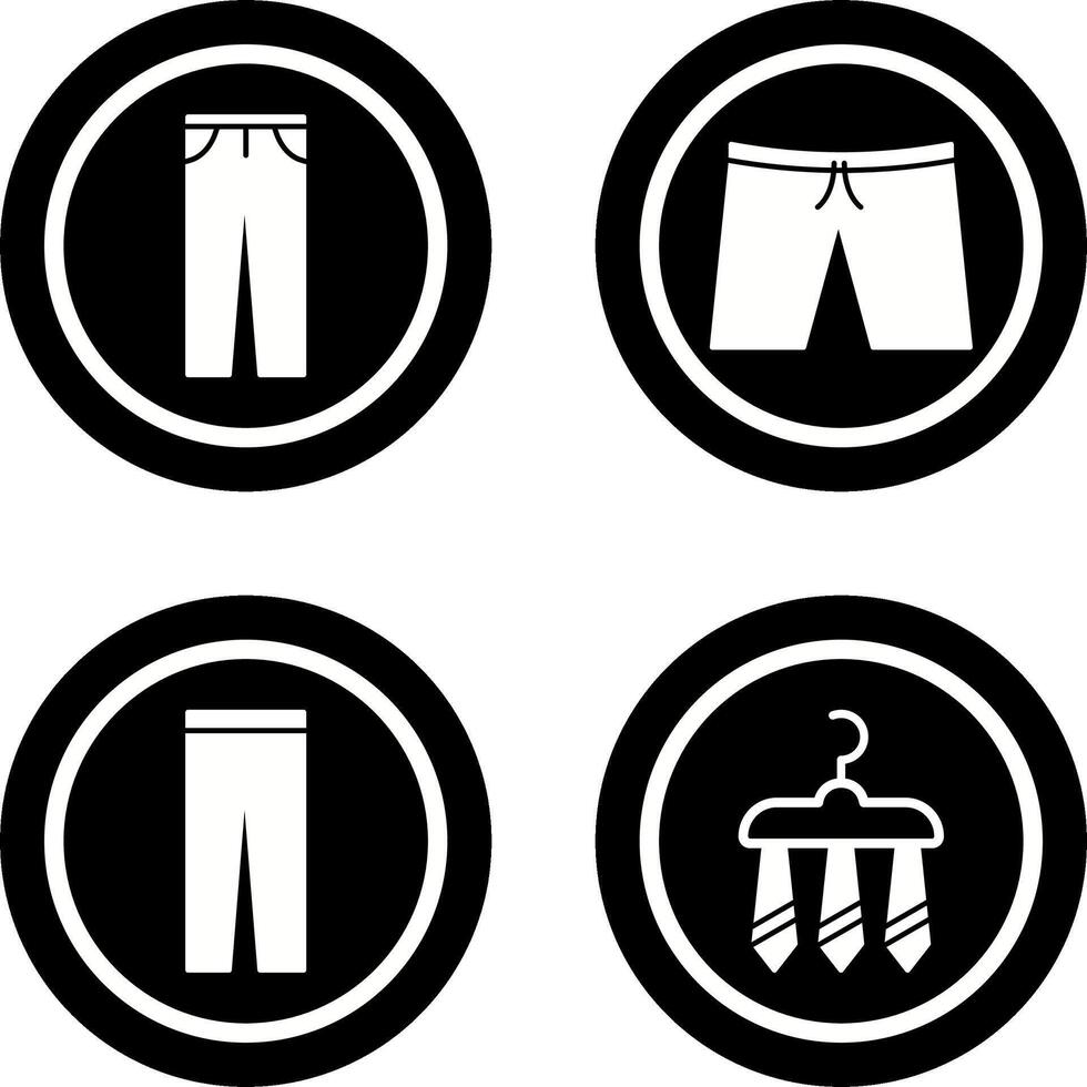 pantaloni e pantaloncini icona vettore