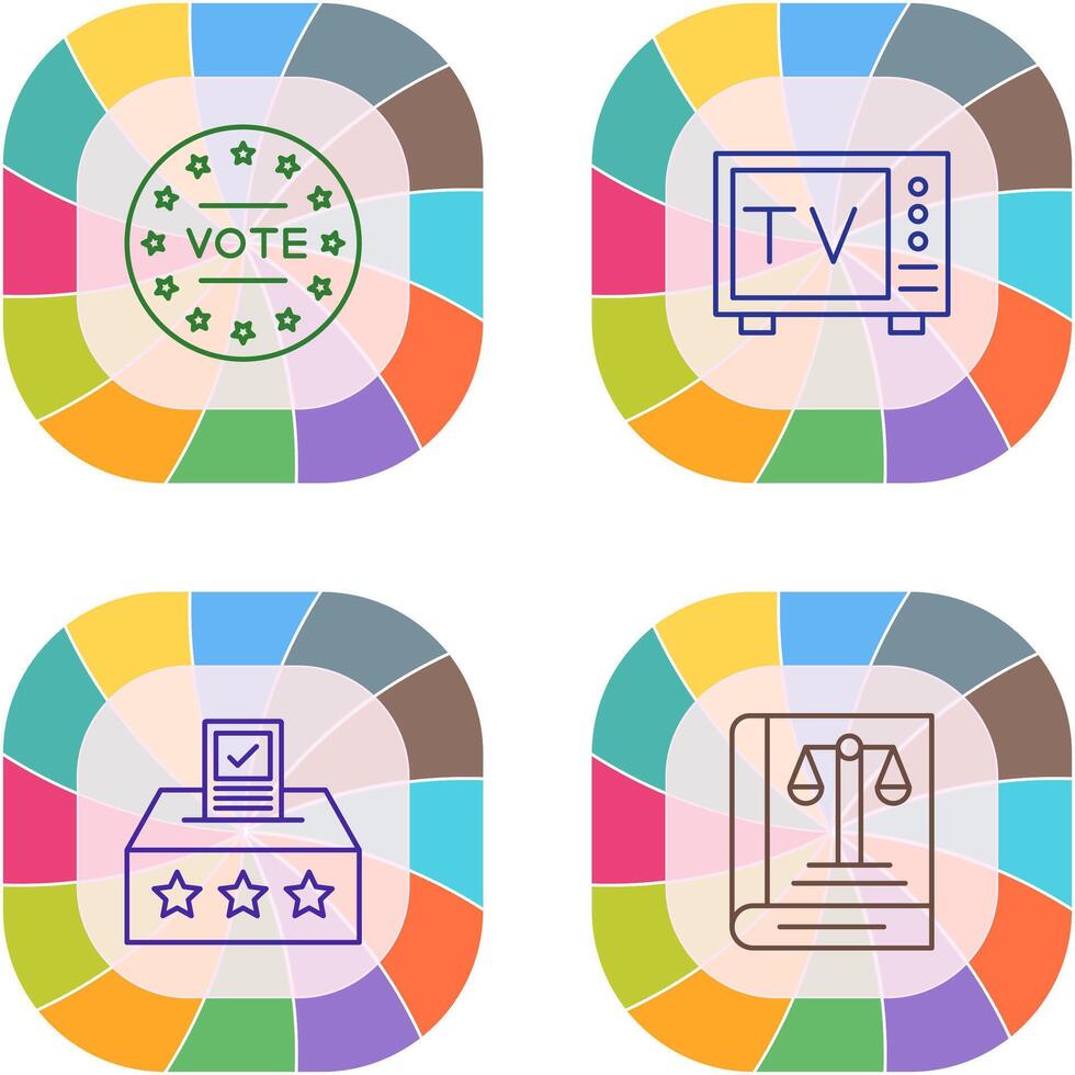 votazione e tv icona vettore