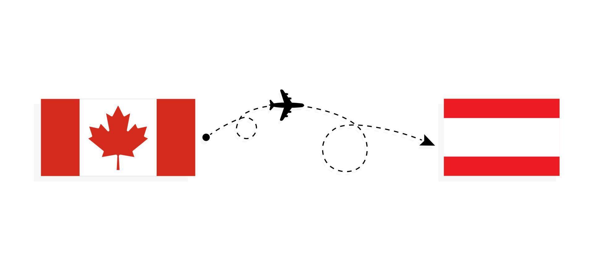 volo e viaggio dal Canada al Libano con il concetto di viaggio in aereo passeggeri vettore
