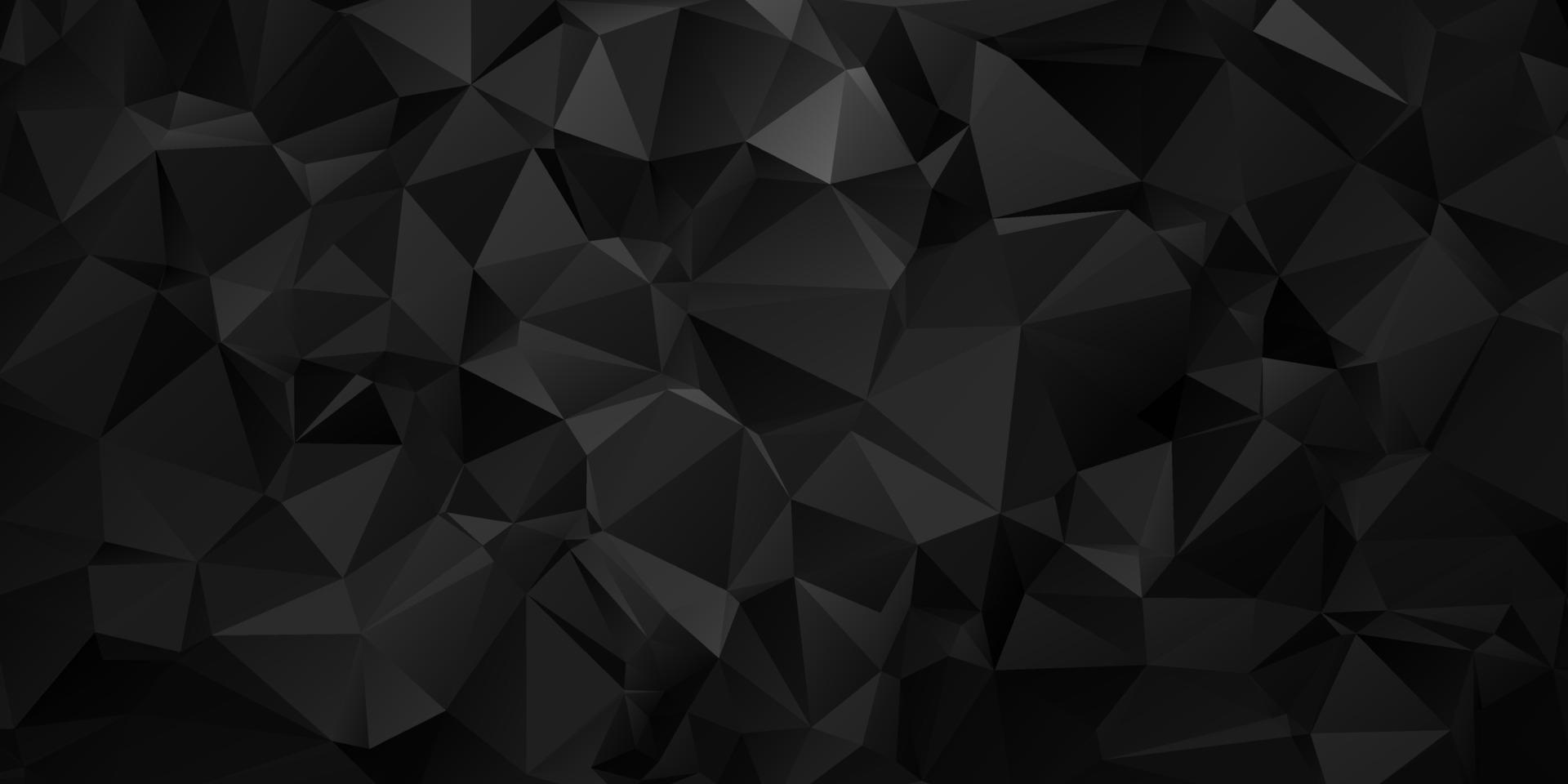 sfondo nero mosaico poligonale, modelli di design creativo vettore