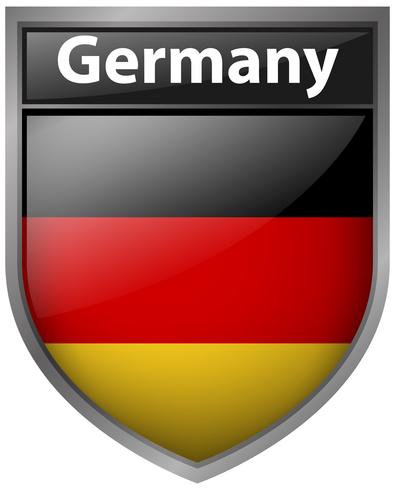 Bandiera della Germania sul badge vettore