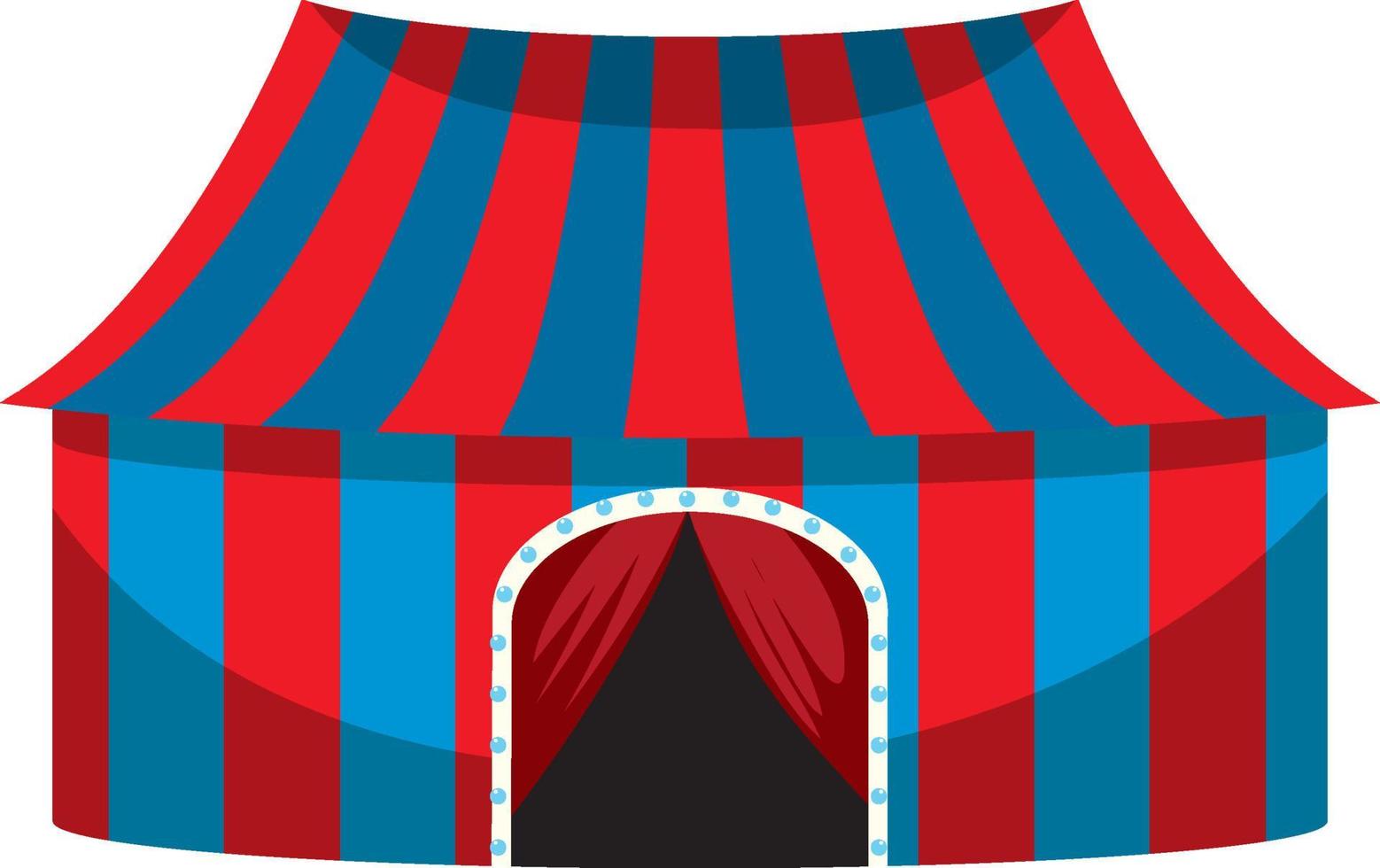 tenda della cupola del circo isolata vettore