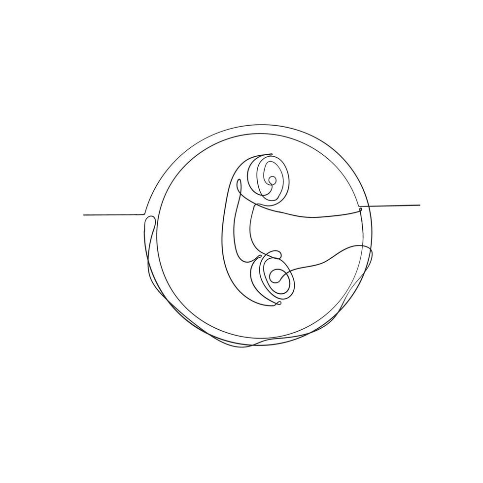 illustrazione del simbolo dell'icona del telefono nel disegno a linea continua vettore