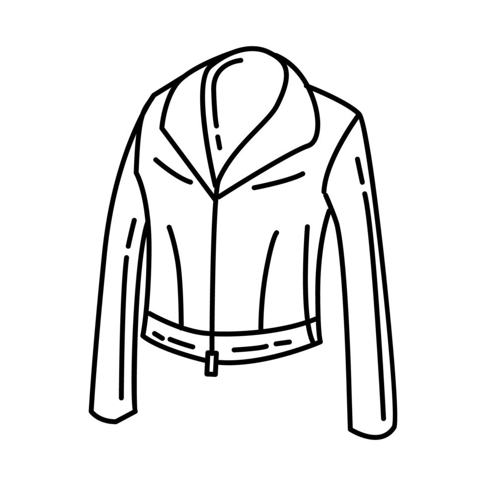 icona di giacche. scarabocchiare lo stile dell'icona disegnato a mano o contorno vettore