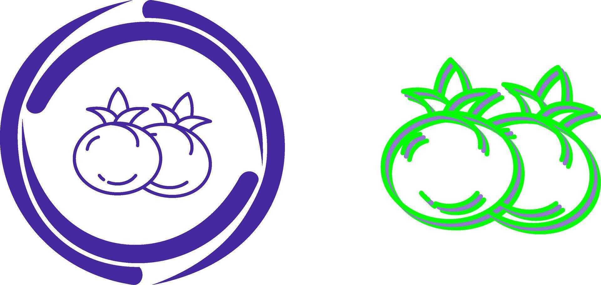 disegno dell'icona di pomodoro vettore