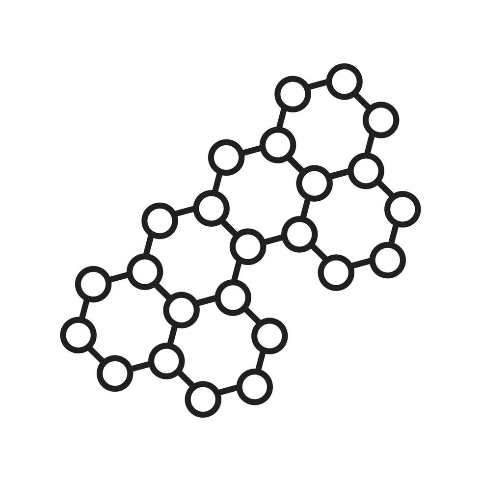 atomo scienziato icona linea vettoriale per web, presentazione, logo, simbolo icona