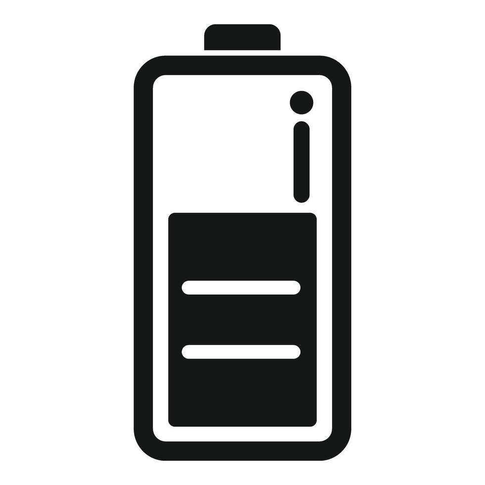elettrico caricare batteria icona semplice . cellula capacità vettore