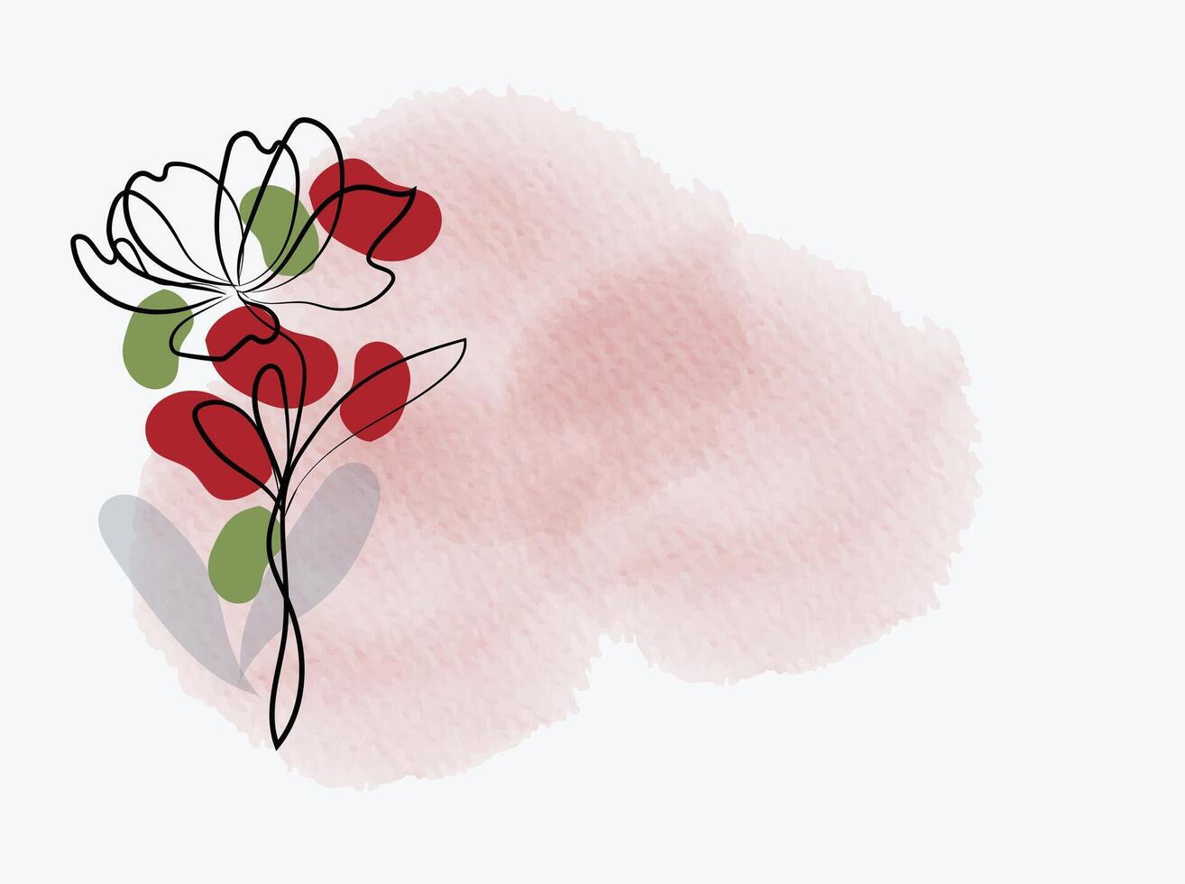 mano disegnato piatto design semplice fiore schema vettore