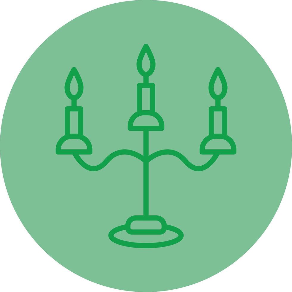 candela titolare verde linea cerchio icona design vettore