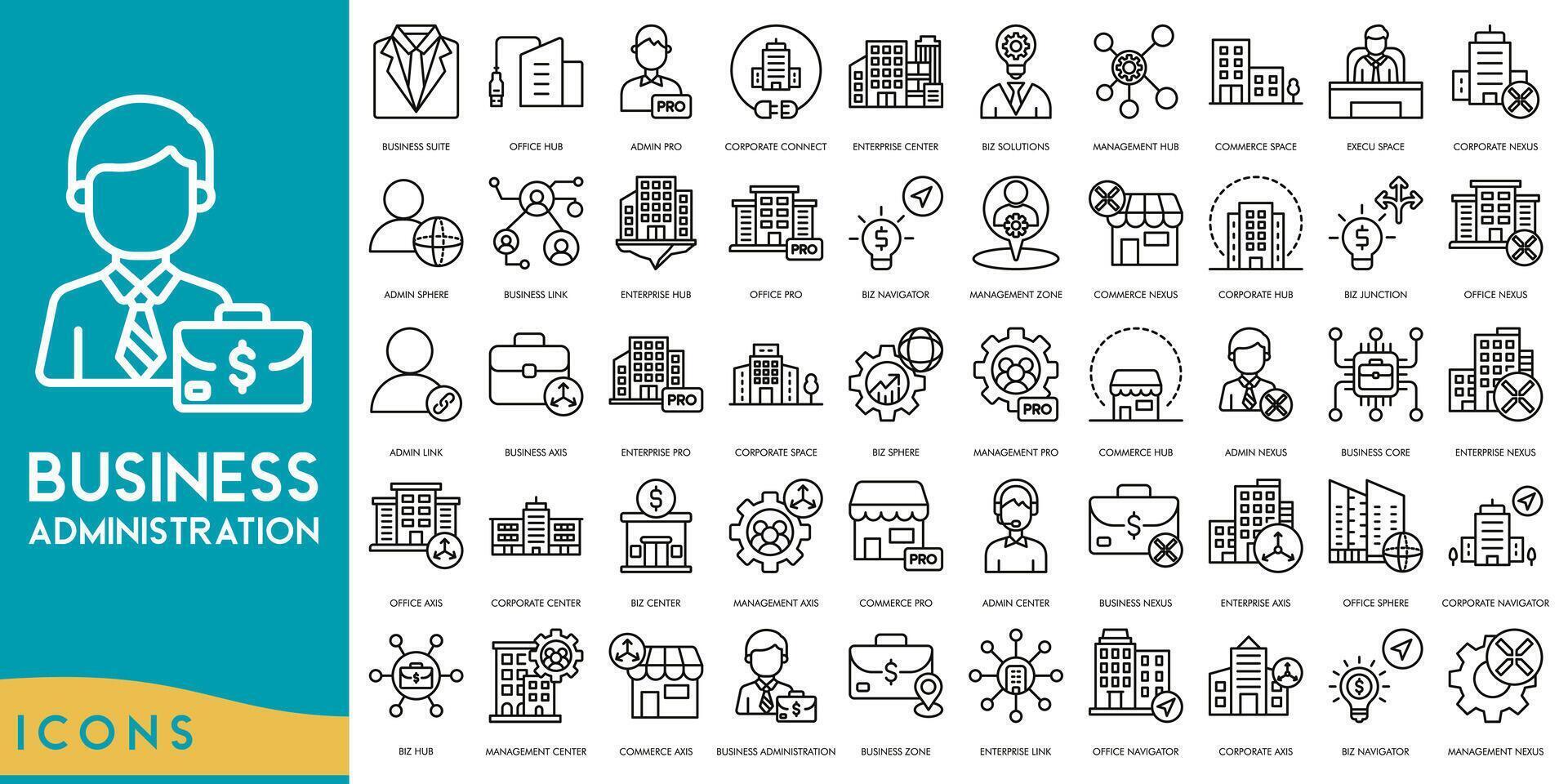 attività commerciale amministrazione icona linea. attività commerciale suite, ufficio centro, Admin professionista, aziendale Collegare, impresa centro, biz soluzioni, gestione centro, commercio spazio vettore