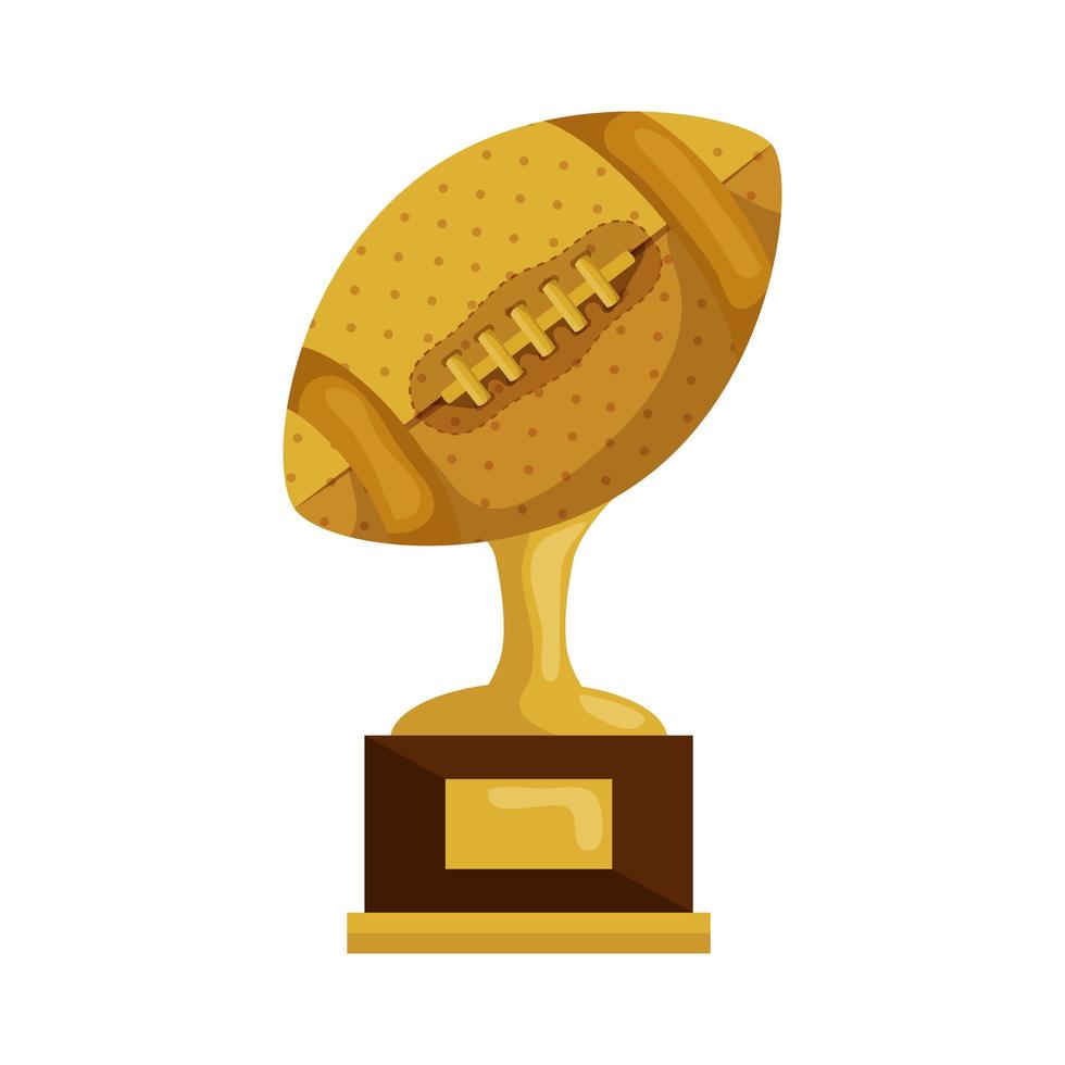 icona isolata del trofeo di football americano della palla vettore