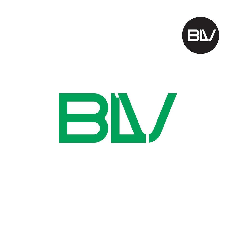 lettera blv monogramma logo design vettore