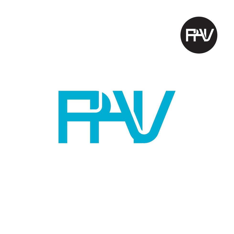 lettera phv monogramma logo design vettore