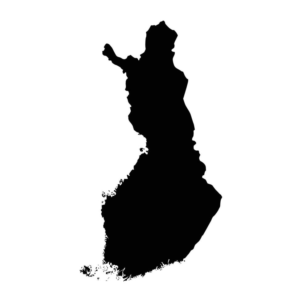 silhouette carta geografica di Finlandia vettore