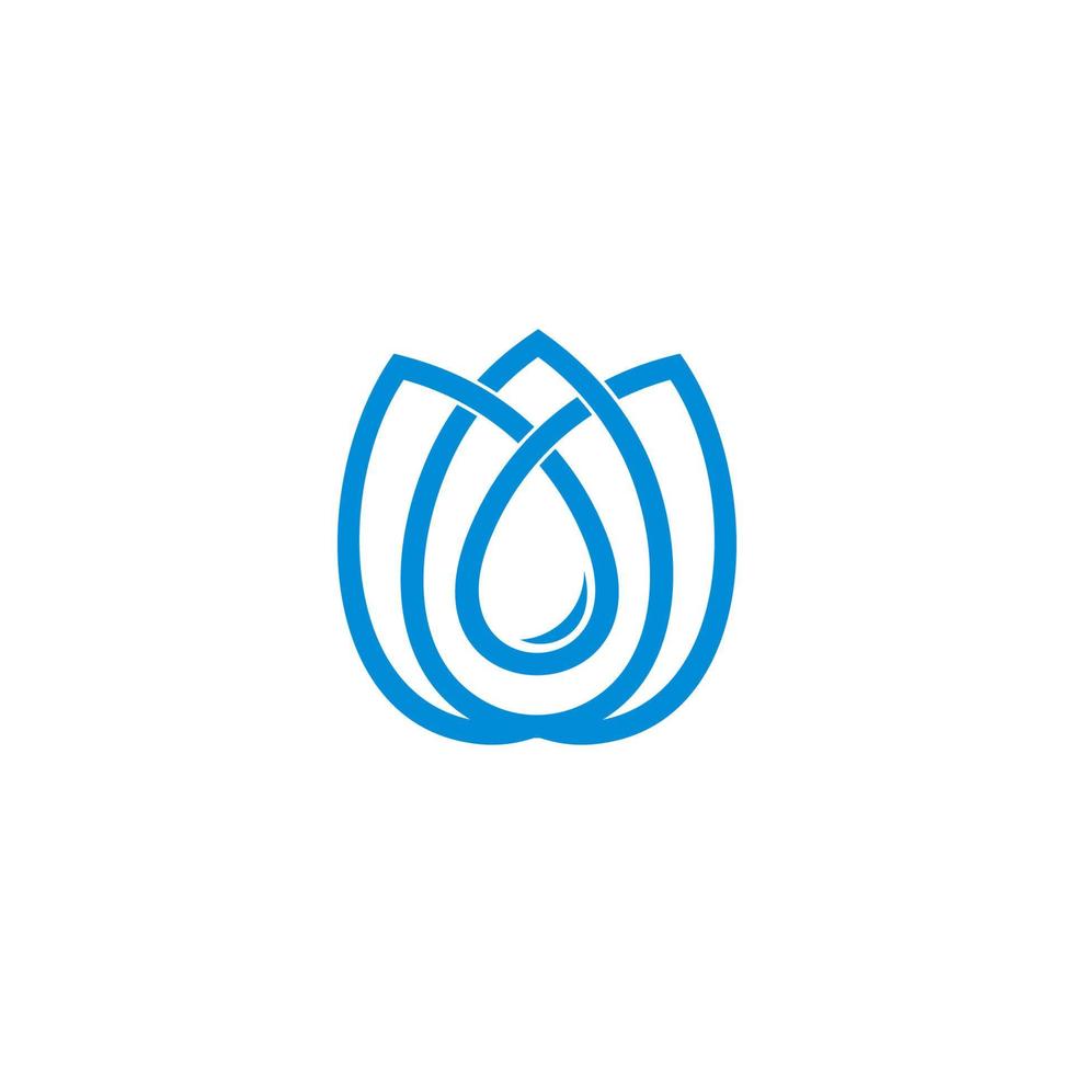 goccia d'acqua a forma di fiore simbolo dell'infinito logo vettoriale