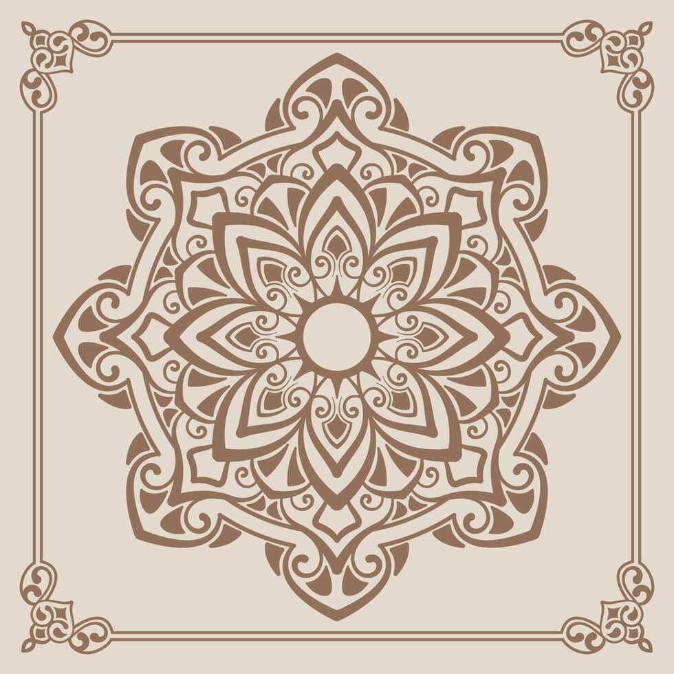 mandala ornamento, il giro decorativo design vettore