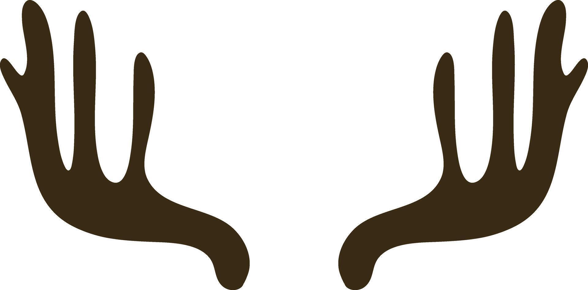 cervo corna silhouette icona illustrazione vettore