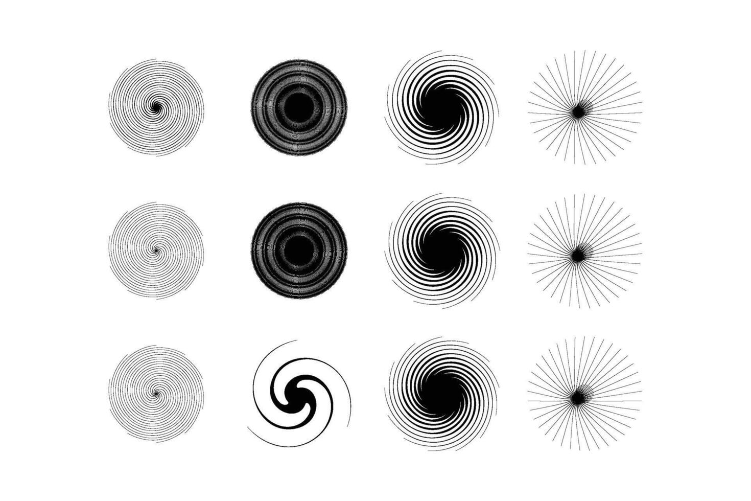 astratto scintillare forma simbolo cartello pittogramma simbolo visivo illustrazione impostato vettore