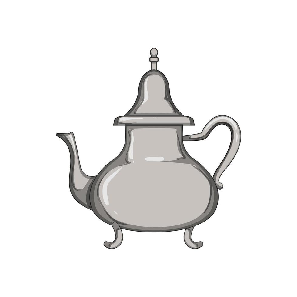 Kuwait Arabo tè pentola cartone animato illustrazione vettore