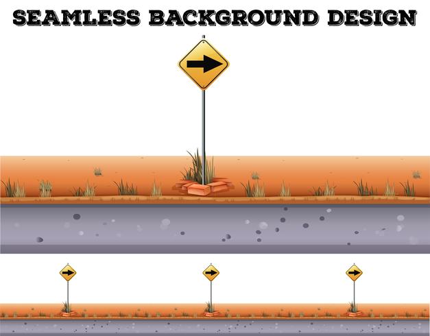 Sfondo senza soluzione di continuità con il segnale stradale vettore