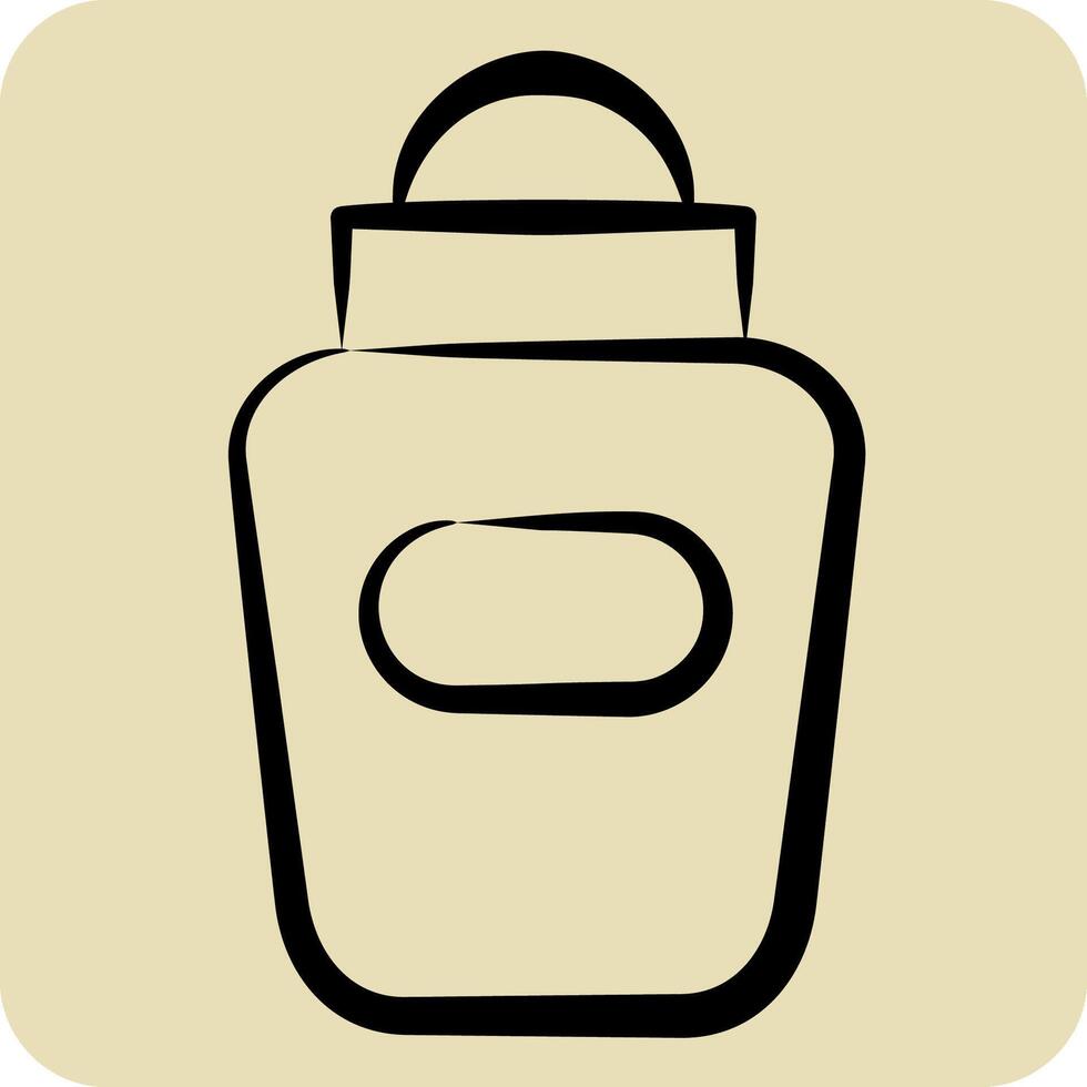 icona deodorante. relazionato per igiene simbolo. mano disegnato stile. semplice design illustrazione vettore