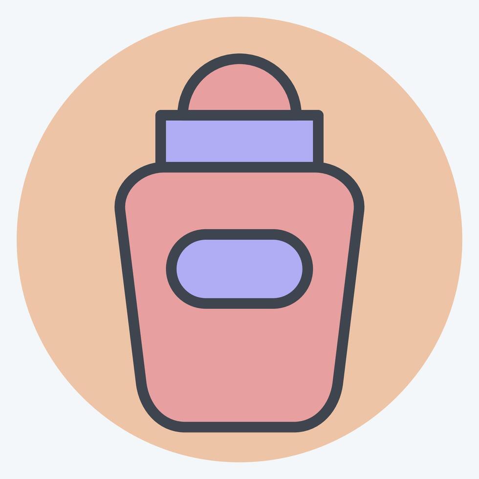 icona deodorante. relazionato per igiene simbolo. colore compagno stile. semplice design illustrazione vettore