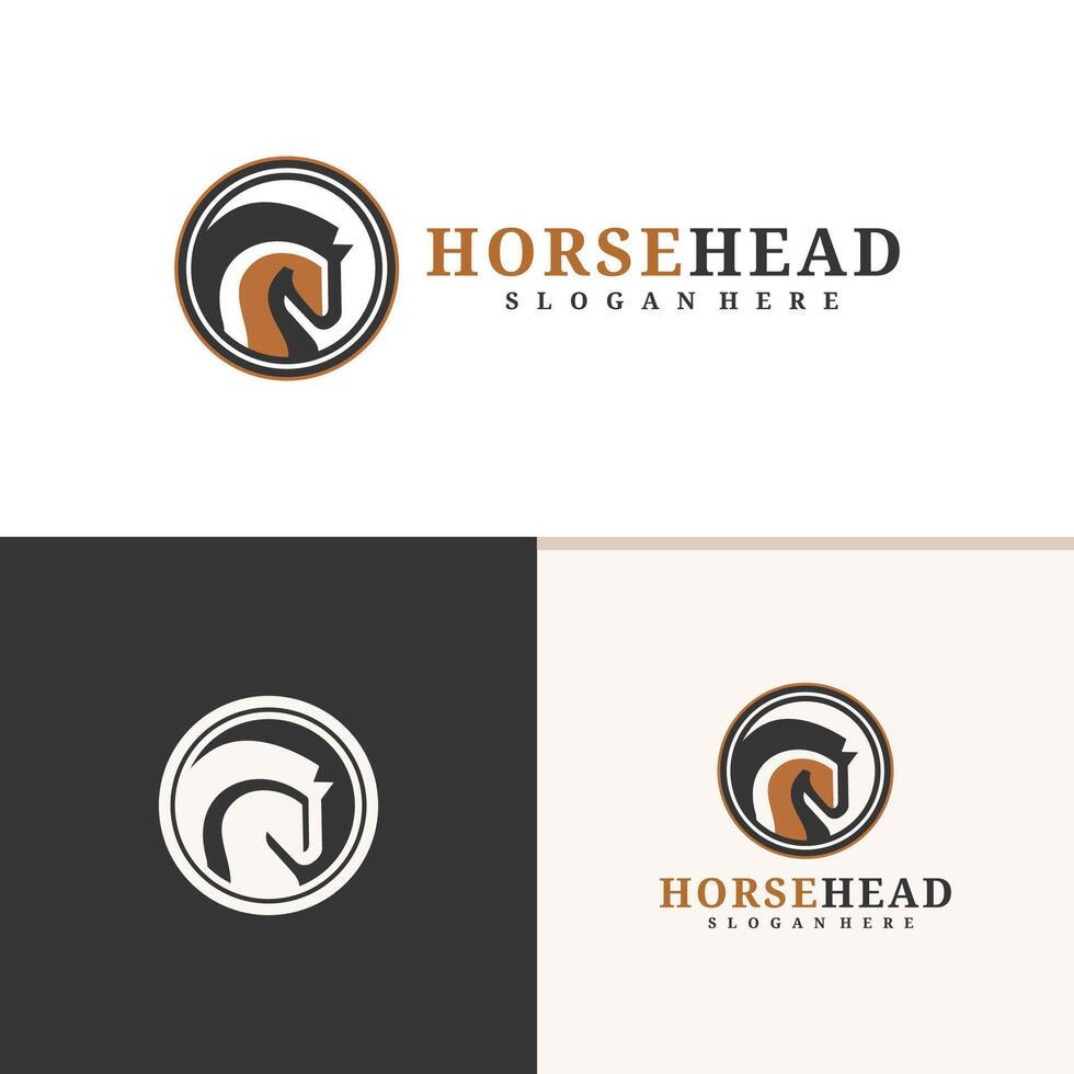 cavallo testa logo design . cavallo illustrazione logo concetto vettore