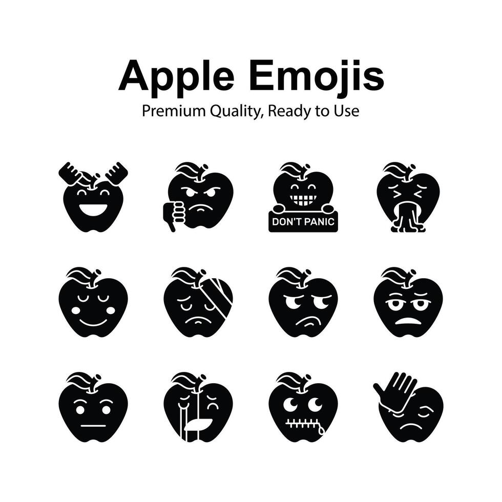 carino emoji espressioni, emoticon icone impostato vettore