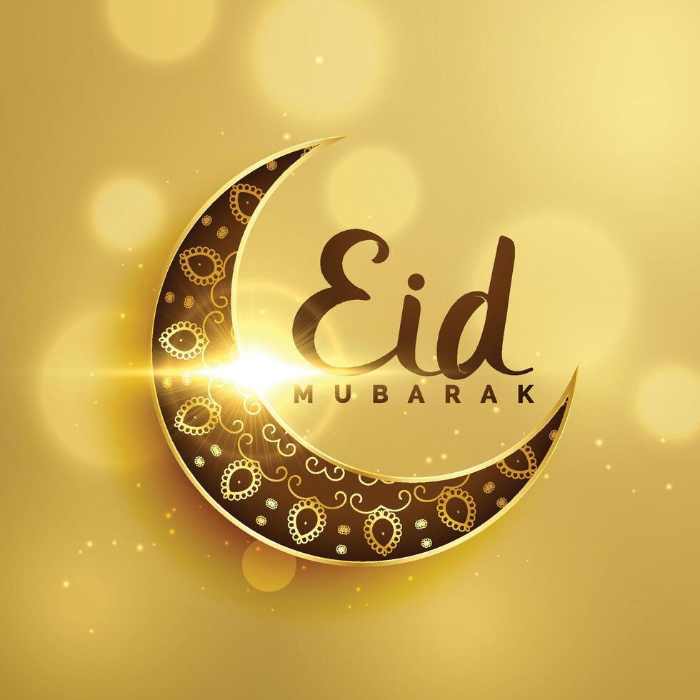 premio mezzaluna Luna con floreale decorazione per islamico eid Festival vettore