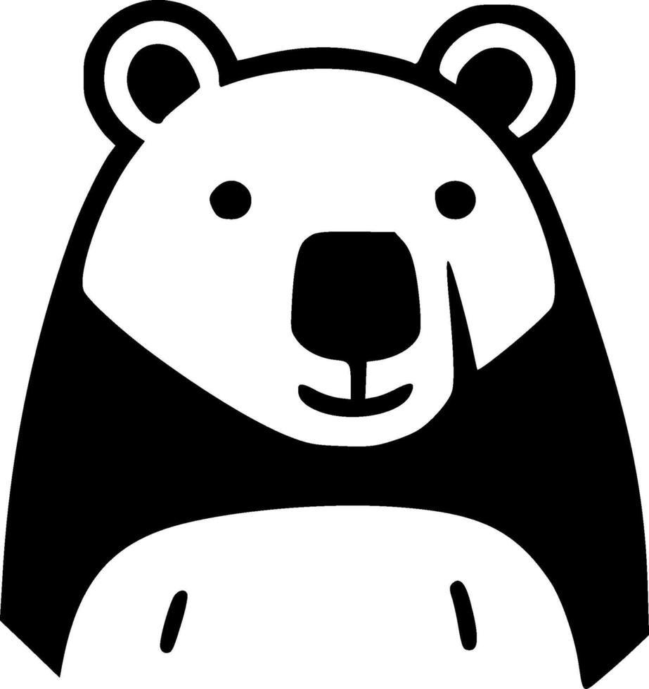 orso, illustrazione in bianco e nero vettore