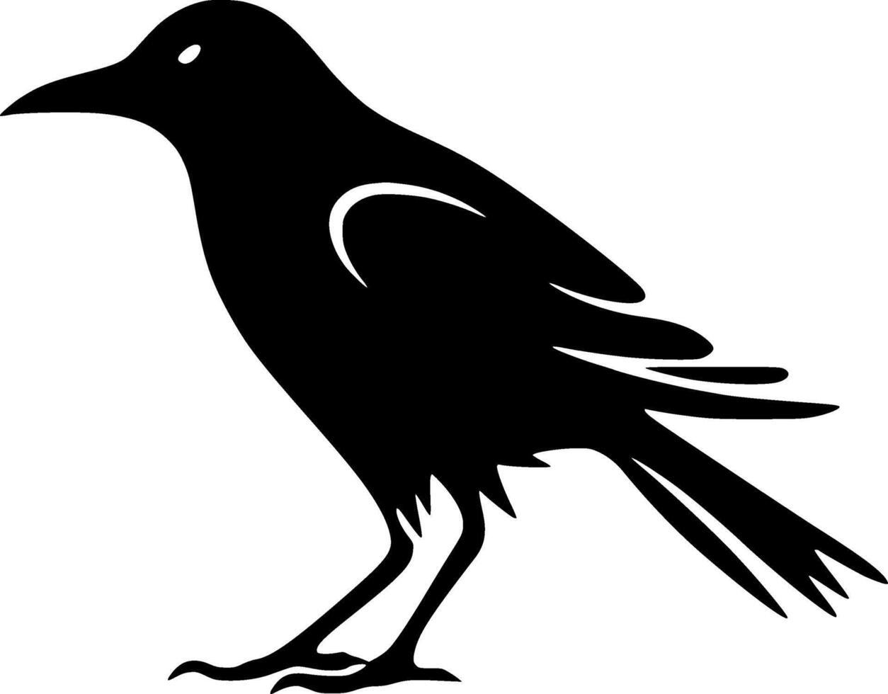 corvo, minimalista e semplice silhouette - illustrazione vettore