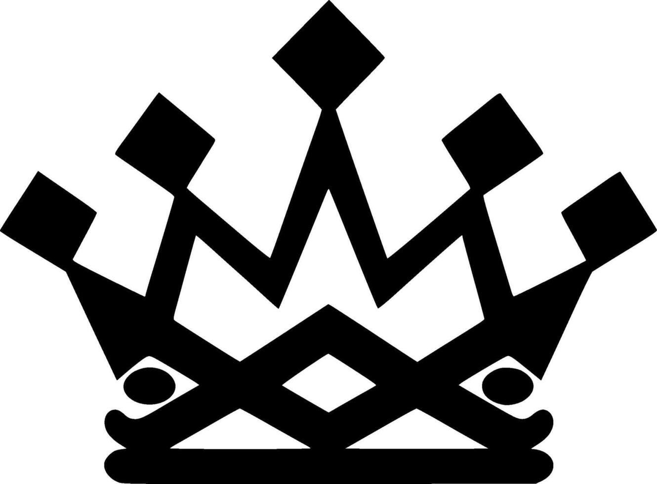 corona, nero e bianca illustrazione vettore