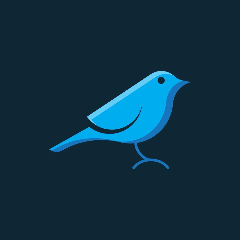 semplice logo dell'uccello vettore