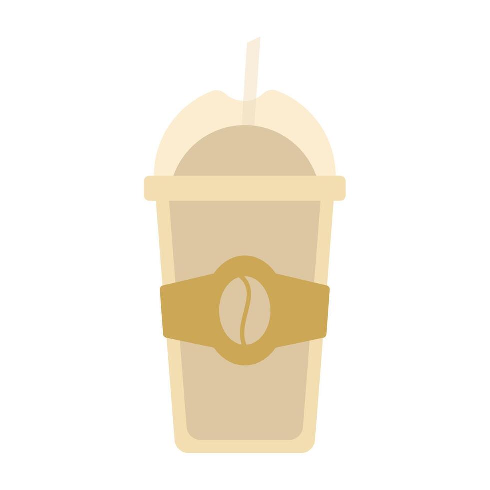 caldo e freddo caffè bevanda. diverso tipi di bere. caffè espresso, Americano tazza, cappuccino e latte macchiato nel carta tazza, ghiacciato macchiato nel bicchiere. piatto illustrazioni isolato su bianca sfondo vettore