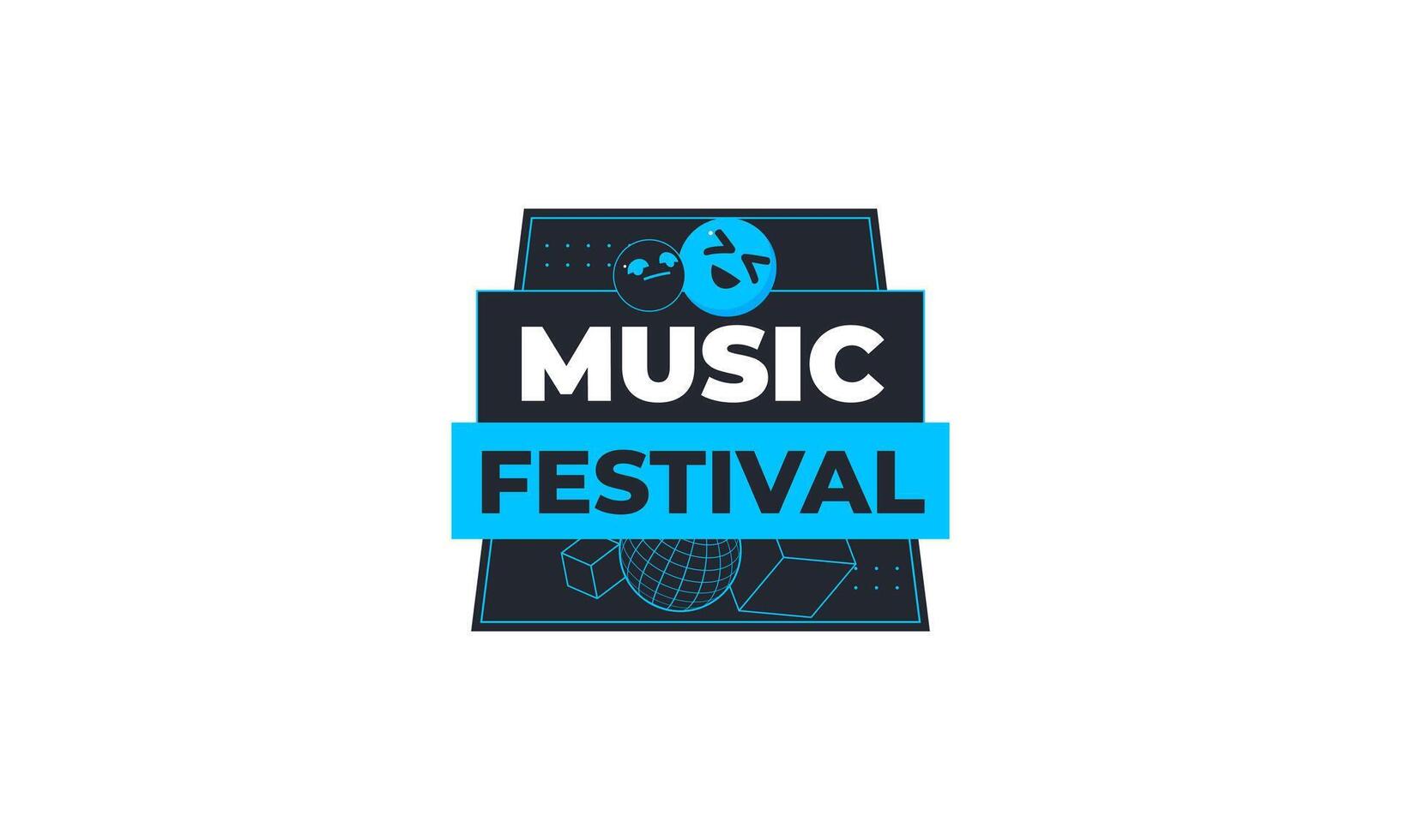 musica Festival illustrazione logo design vettore