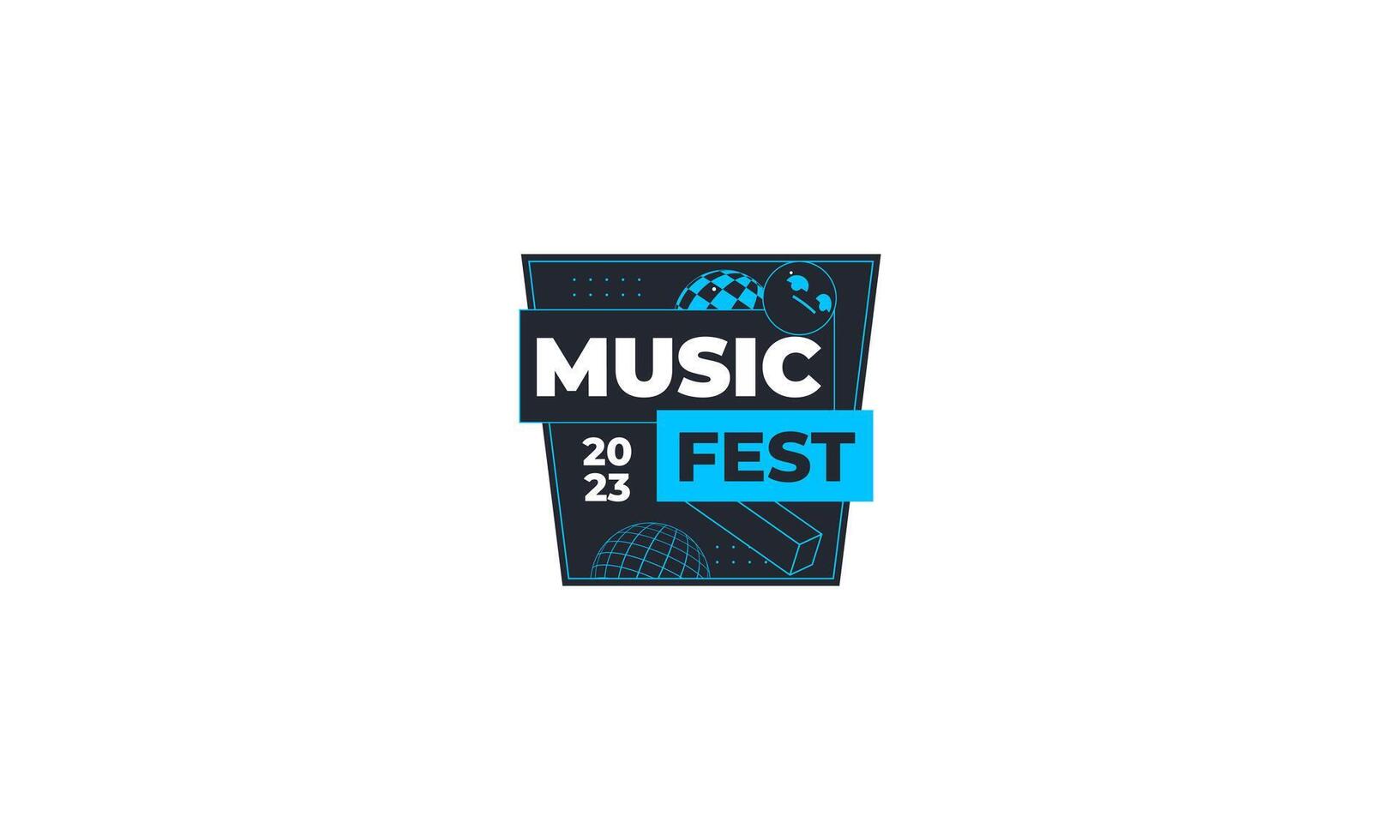 musica Festival illustrazione logo design vettore