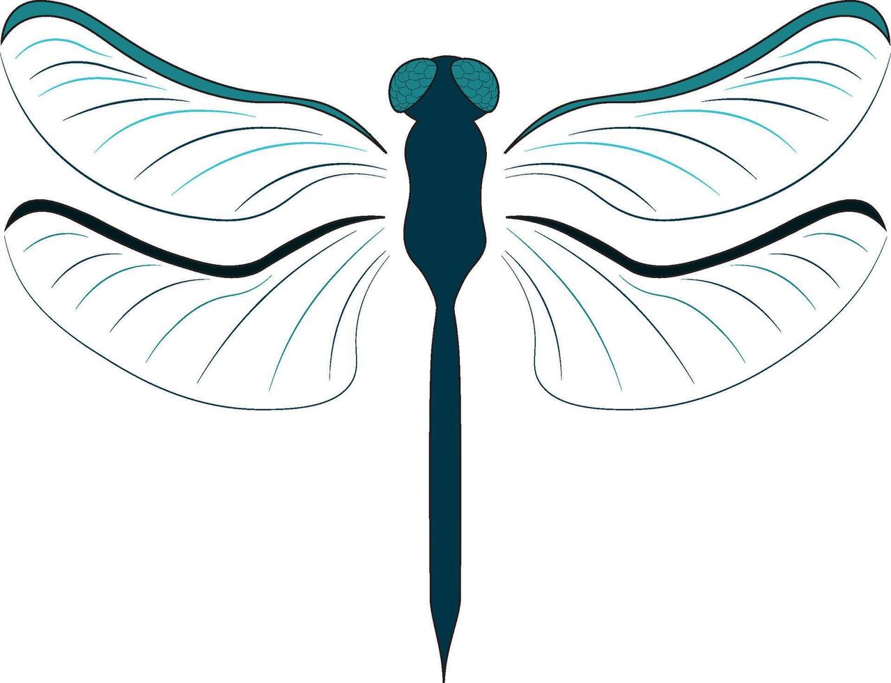 astratto turchese libellula illustrazione vettore