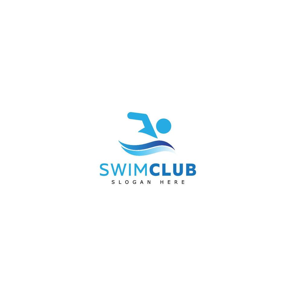 nuoto club icona logo vettore