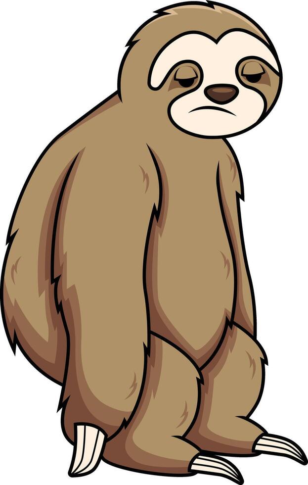 apatico bradipo personaggio illustrazione vettore