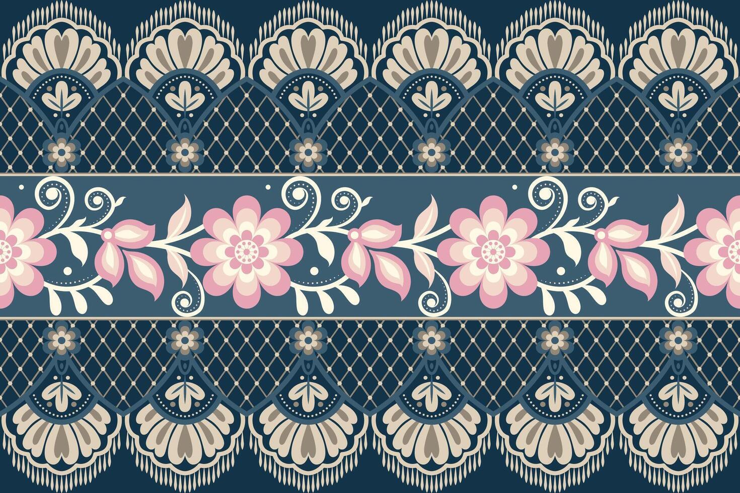 senza soluzione di continuità modello sfondo geometrico etnico orientale ikat senza soluzione di continuità modello tradizionale design per sfondo, tappeto, sfondo, vestiario, avvolgere, batik, tessuto, illustrazione ricamo. vettore