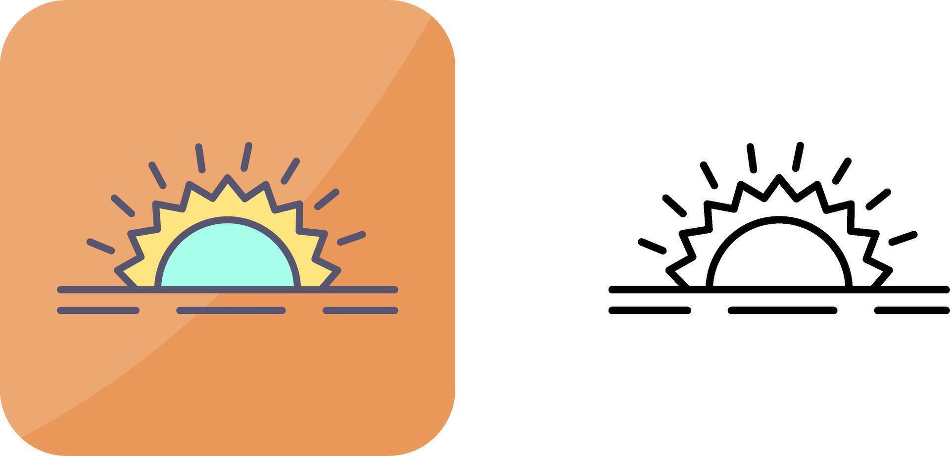 luce del sole icona design vettore