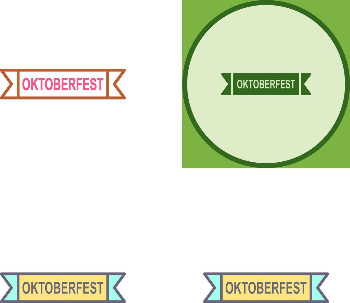 oktoberfest bandiera icona design vettore