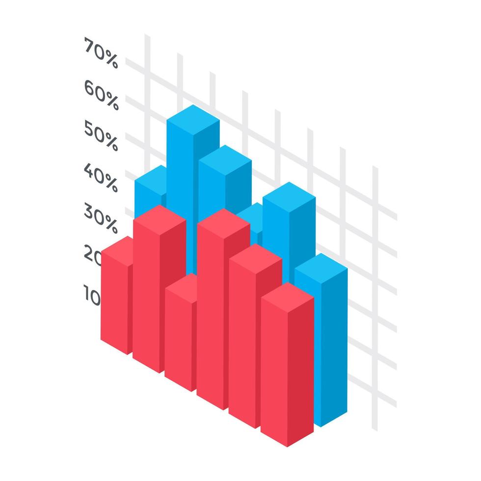concetti di grafico a barre vettore