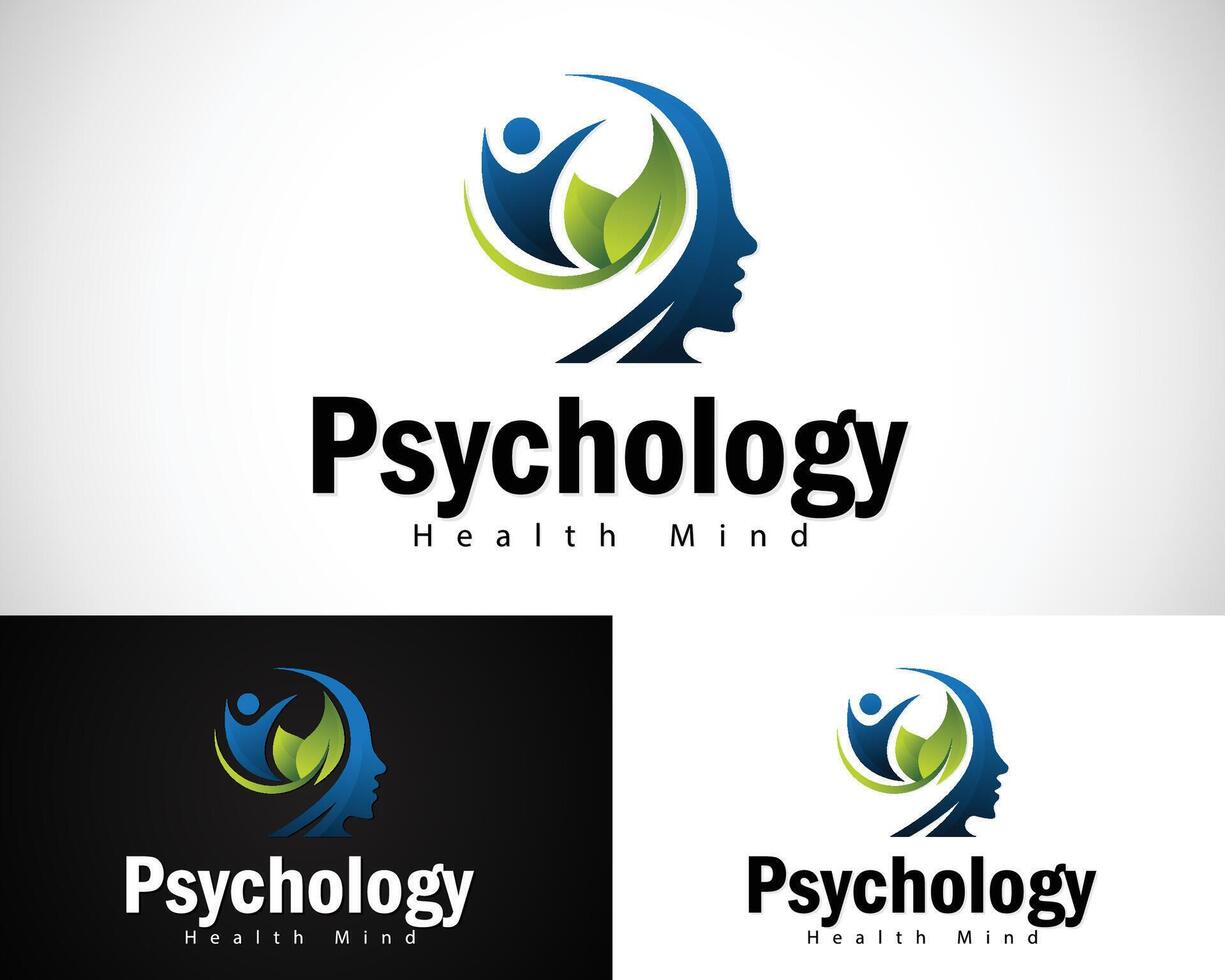 psicologia logo creativo Salute mente mentale inteligente natura partire design concetto vettore