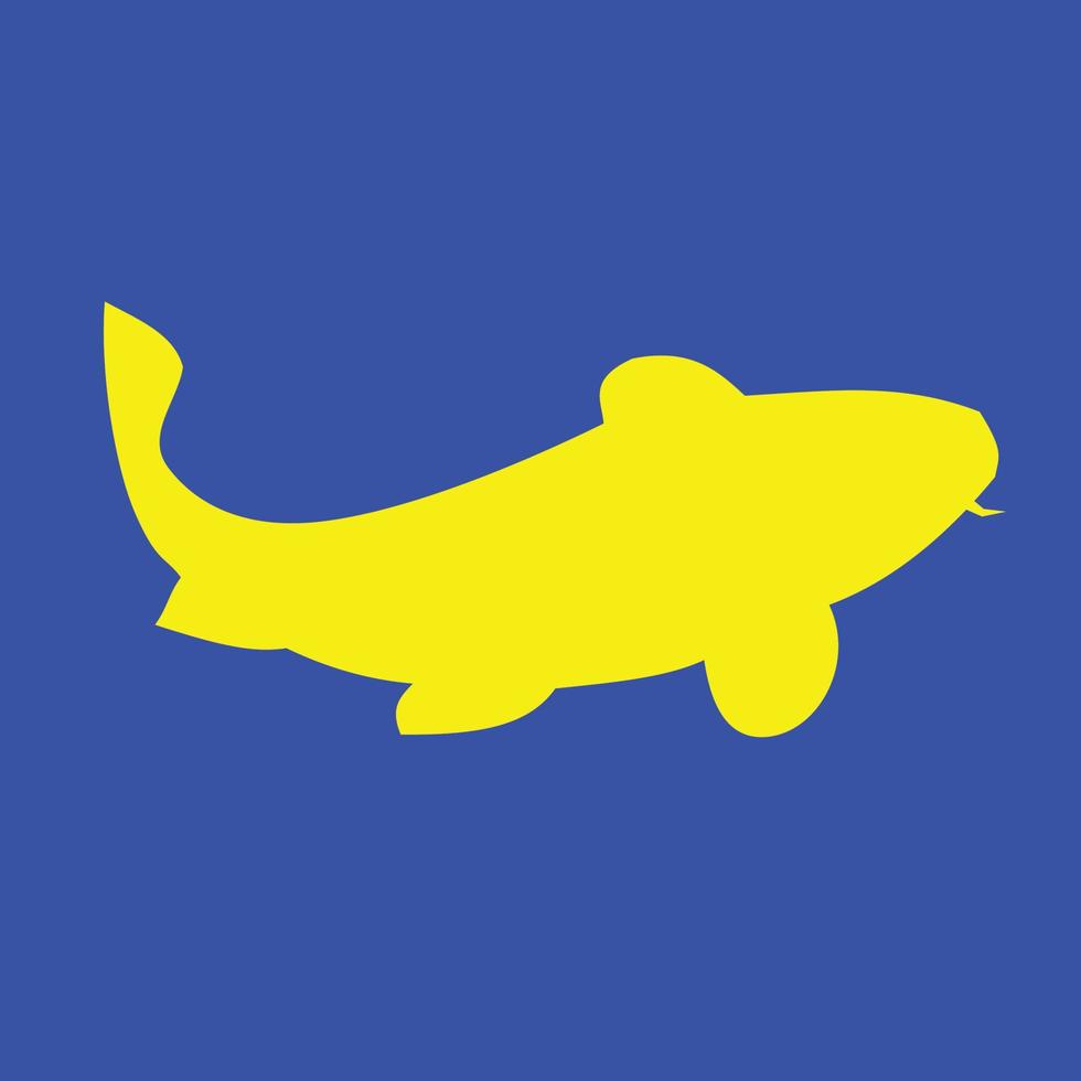 illustrazione vettoriale di pesce shilhouette