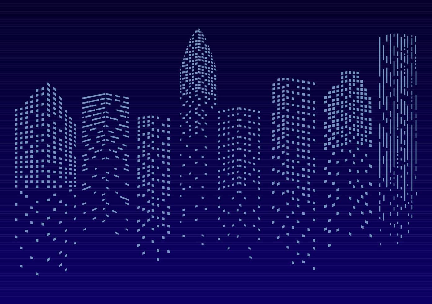 moderno paesaggio della città edifici e architettura immobiliare silhouette vettore sfondo illustrazione in linea semplice geometrica stile piatto