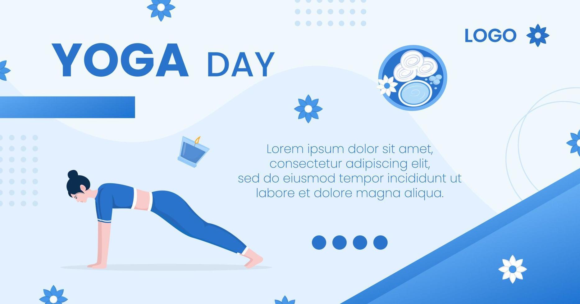 post di yoga e meditazione modificabile di illustrazione di sfondo quadrato adatto per social media, feed, cartoline, saluti, stampa e annunci internet web vettore